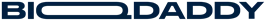 biqdaddy text logo dark blue landscape