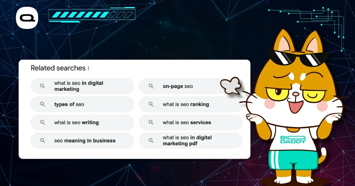 ตัวอย่าง Google Autocomplete สำหรับหาคำ LSI