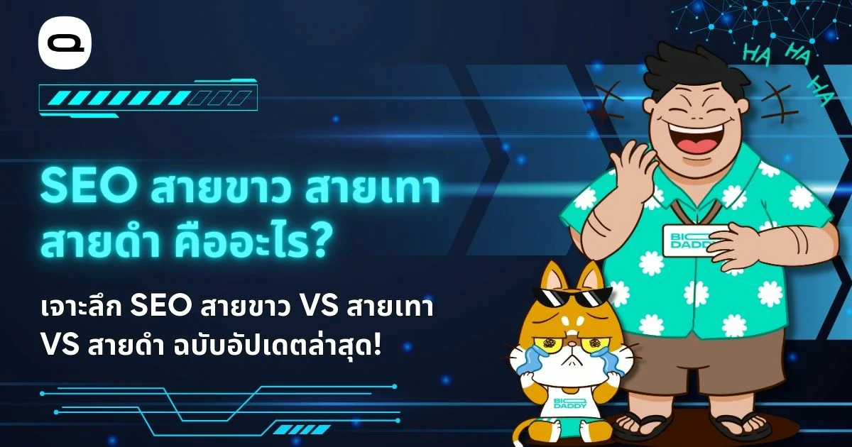 SEO สายขาว สายเทา สายดำ คืออะไร เปรียบเทียบ White Hat Gray Hat Black Hat SEO ปี 2026