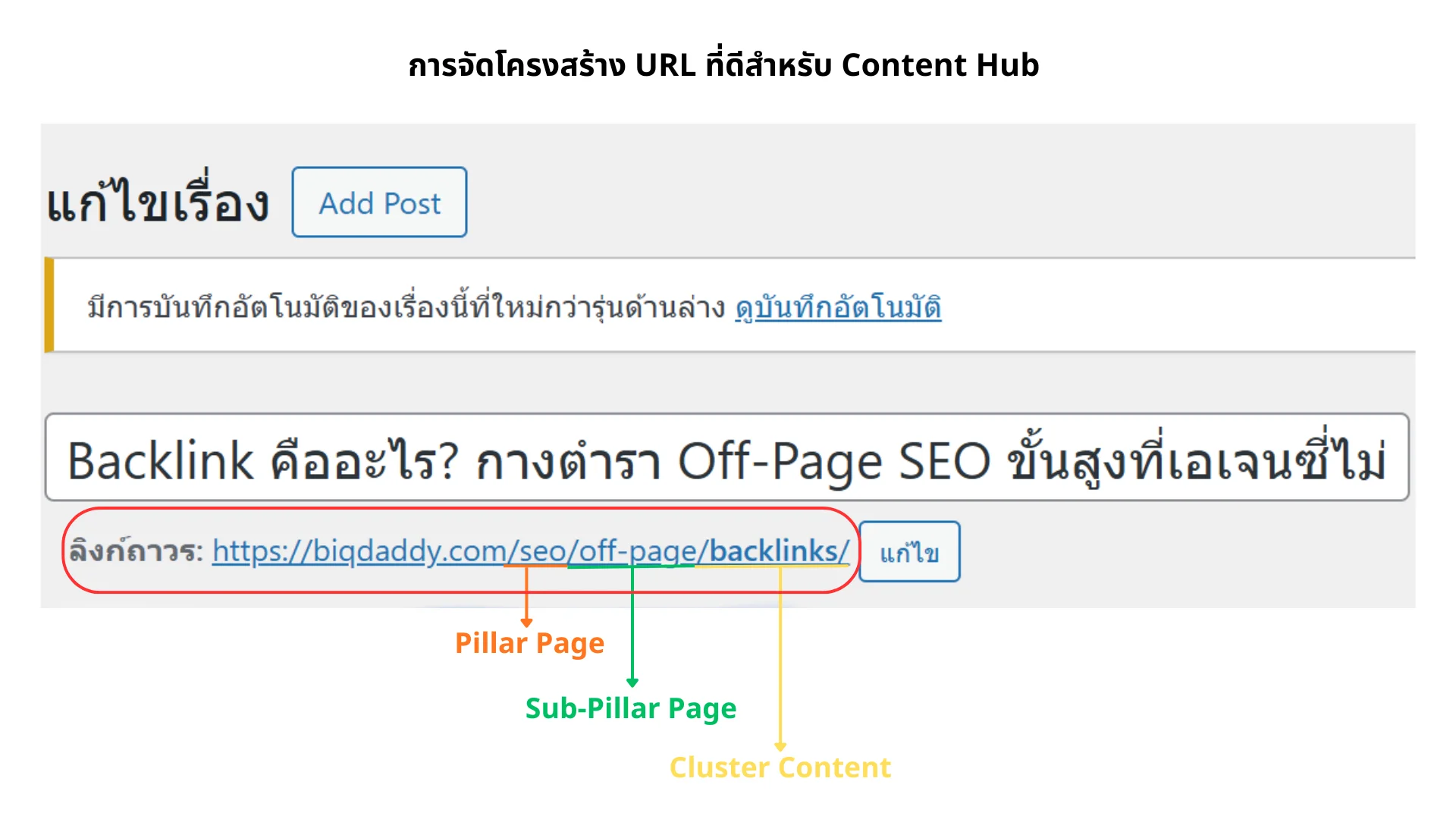 content hub url structure การจัดโครงสร้างยูอาร์แอลสำหรับ Content Hubs แสดงระดับของเนื้อหาหลักและเนื้อหาย่อย