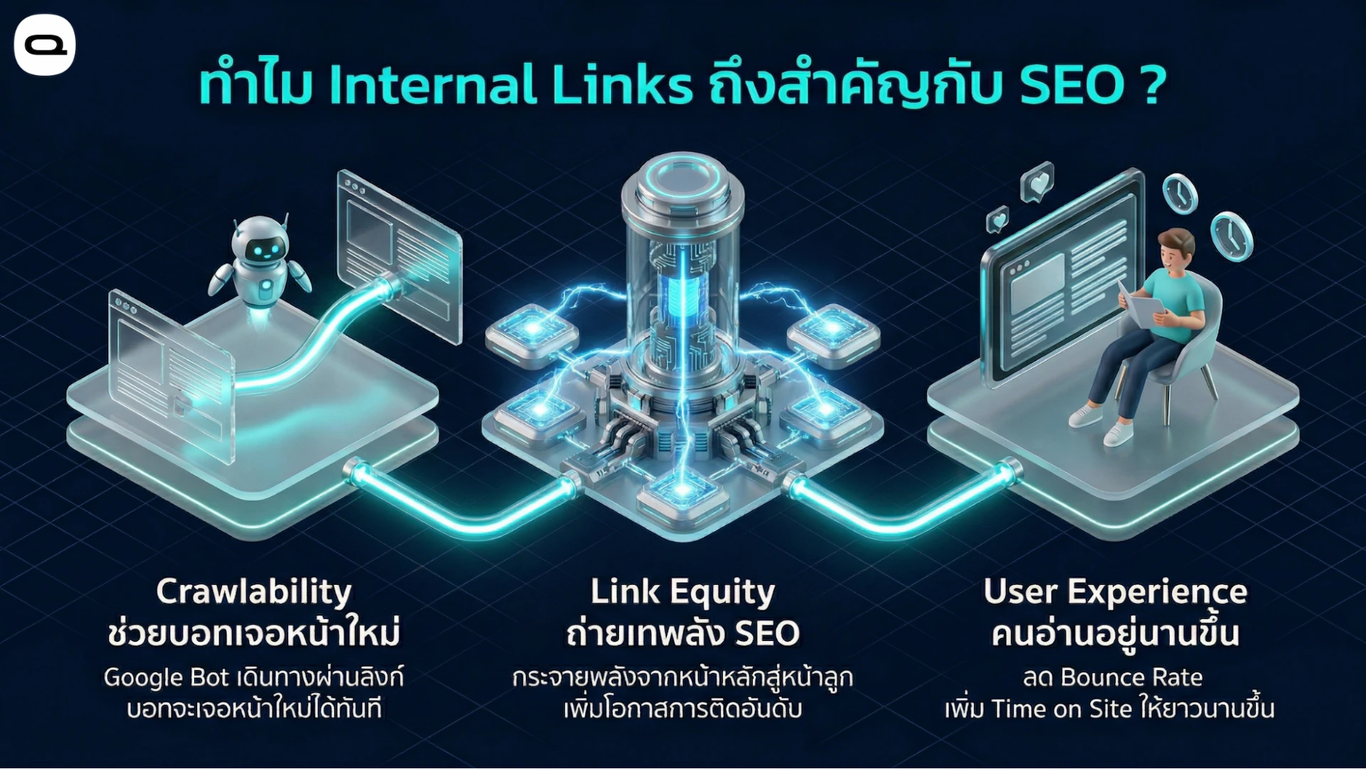 ความสำคัญของอินเทอร์นอลลิงก์ต่อเอสอีโอ ช่วยให้บอทเจอหน้าใหม่ ถ่ายเทพลังเอสอีโอ และเพิ่มประสบการณ์ที่ดีแก่ผู้อ่าน