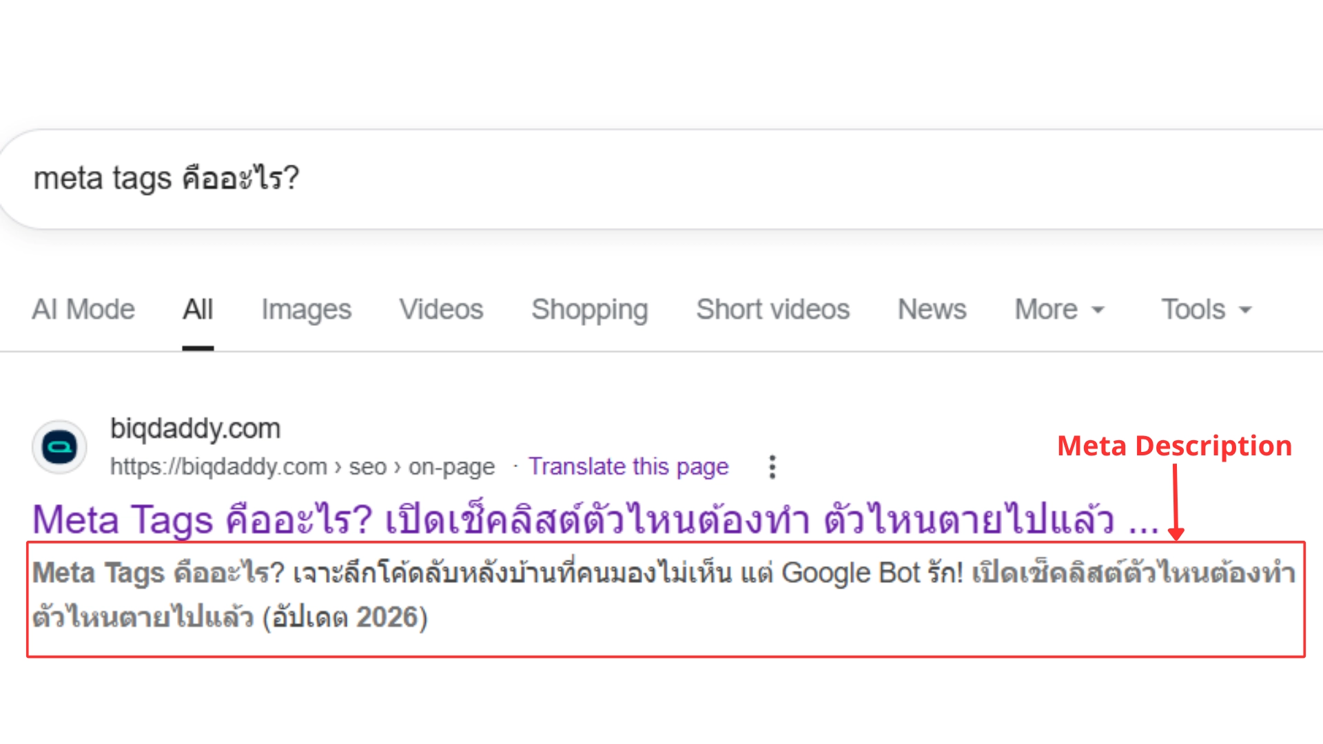 meta description search result example ตัวอย่างการเขียน Meta Description บนเครื่องมือจำลองผลการค้นหา